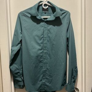 Express Men's Dark Teal Dress Shirt